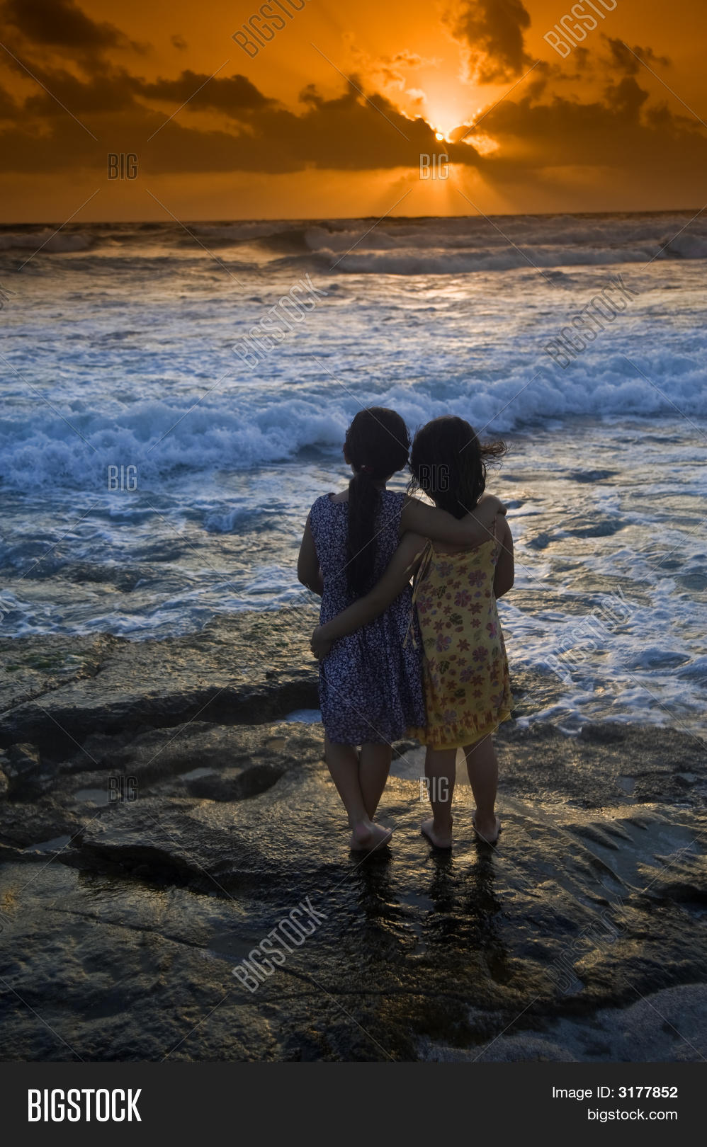 Girls Beach Sunset Image & Photo (Free Trial) | Bigstock
