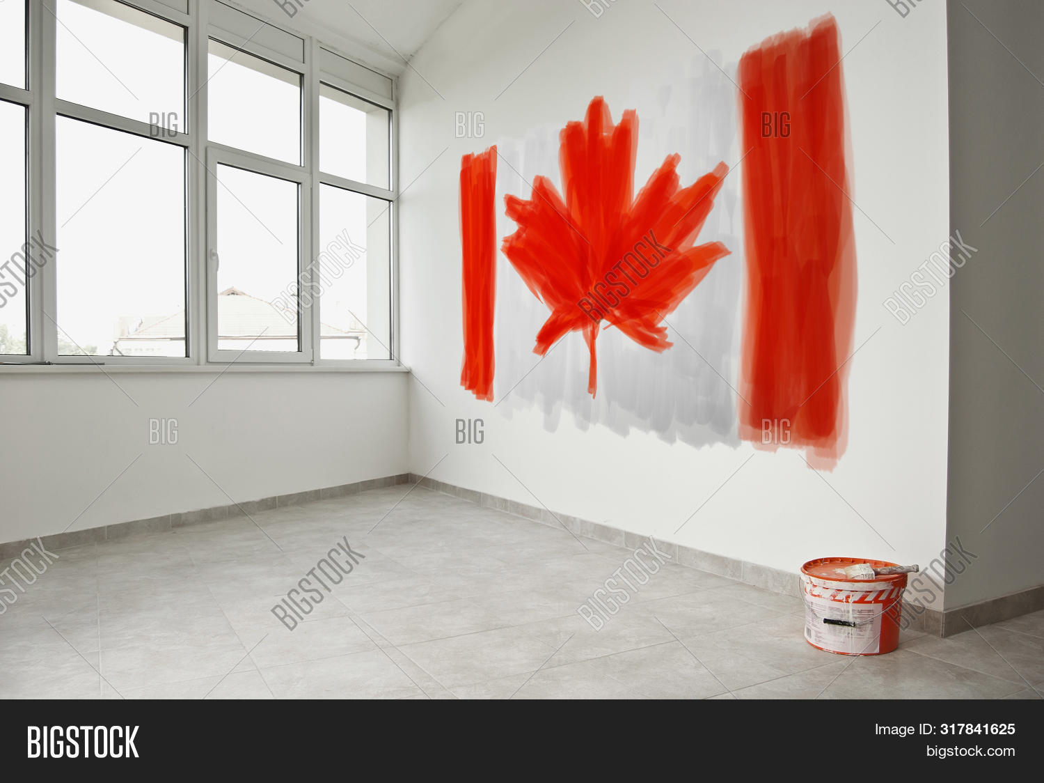 Canadian Flag Painted Image & Photo (Free Trial) Bigstock
