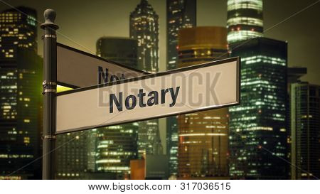 Street Sign To Notary