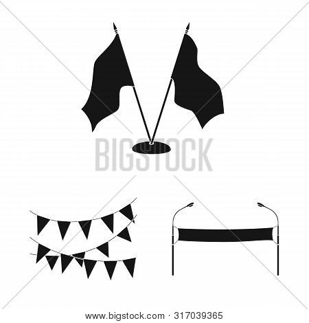 Vector Illustration Of Material And Media Symbol. Set Of Material And Textile Vector Icon For Stock.