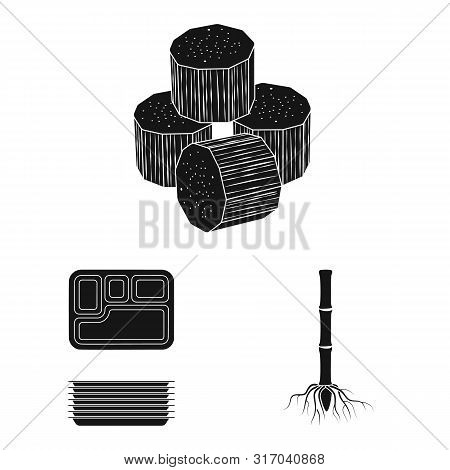 Isolated Object Of Sucrose And Technology Icon. Collection Of Sucrose And Cane Stock Symbol For Web.