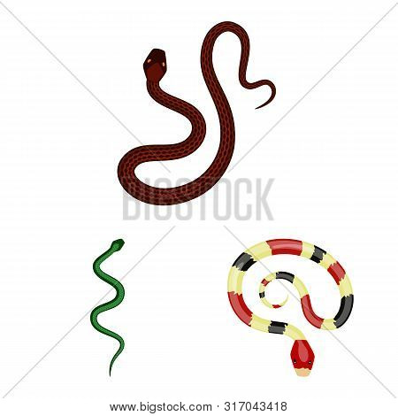 Vector Illustration Of Poison And Evil Logo. Set Of Poison And Bite Stock Vector Illustration.