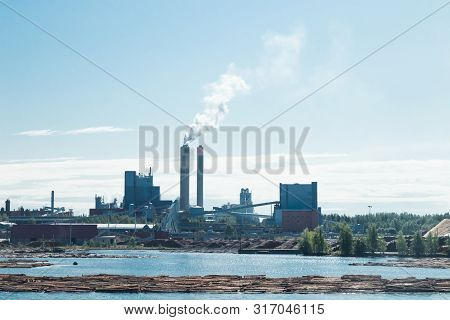 Lappeenranta, Finland - August 7, 2019: Upm Factory In Lappeenranta, Finland