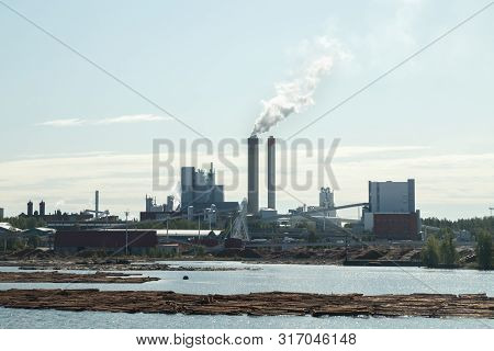 Lappeenranta, Finland - August 7, 2019: Upm Factory In Lappeenranta, Finland