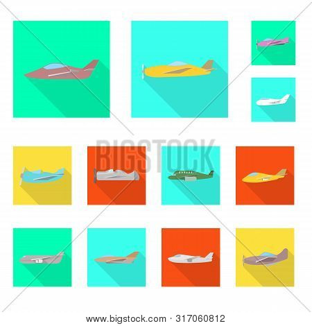 Vector Illustration Of Travel And Airways Logo. Set Of Travel And Navigation Vector Icon For Stock.