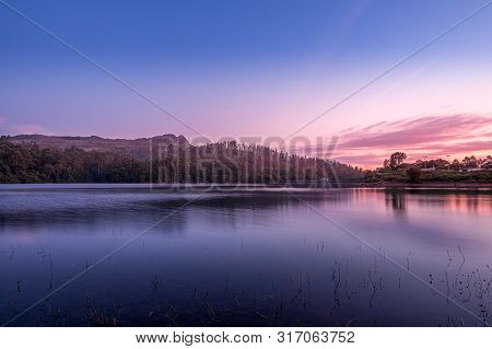 Golden Hour At The Dam In Zamans, Vigo (galicia)