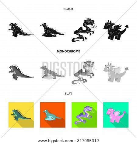 Vector Design Of Legend And Halloween Sign. Set Of Legend And History Vector Icon For Stock.