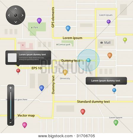 Ensemble de GPS de navigation des éléments vectoriels