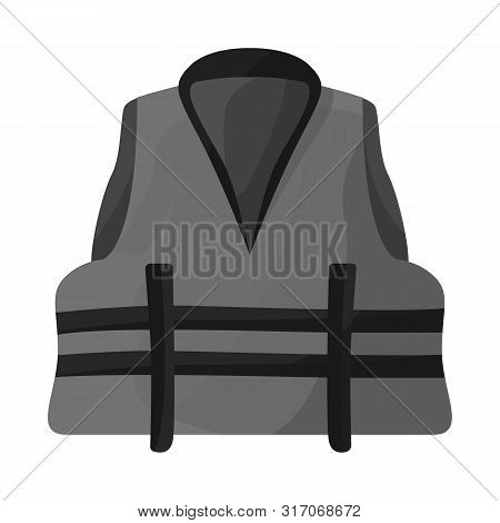 Vector Illustration Of Vest And Jacket Sign. Collection Of Vest And Lifejacket Vector Icon For Stock