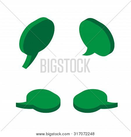 Text Message Icon. Isometry, Different Position, View. Isolated.