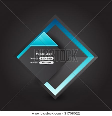 Wektor biznes Strona logowania