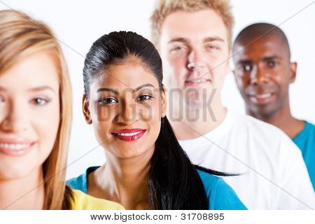 mensen diversiteit - groep van diverse mensen close-up portret