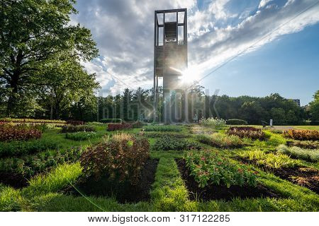 Washington, Dc - August 7, 2019: Netherlands Carillon, A 127-foot Tall Steel Tower In Arlington Ridg