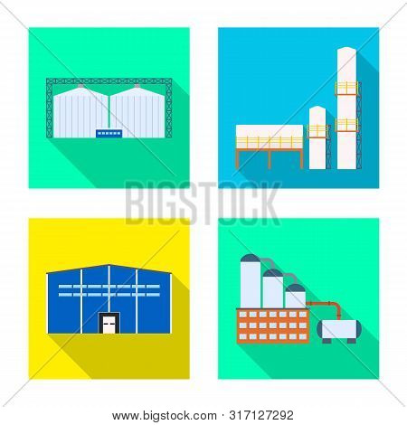 Vector Design Of Architecture And Technology Sign. Collection Of Architecture And Building Stock Sym