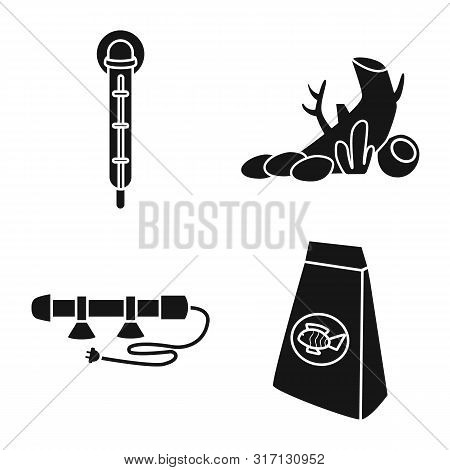 Vector Design Of Decorative And Interior Symbol. Set Of Decorative And Aqua Stock Vector Illustratio