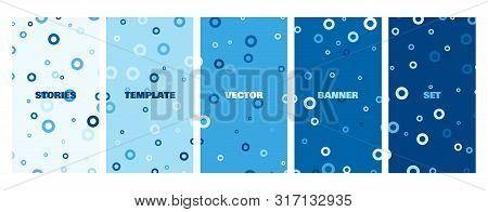 Social Media Stories Banners Set, Story, Texture With Geometric Shapes, Templates For Cover, Flyier,