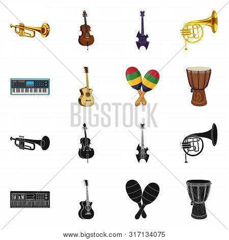 Vector Design Of Music And Tune Icon. Set Of Music And Tool Stock Vector Illustration.