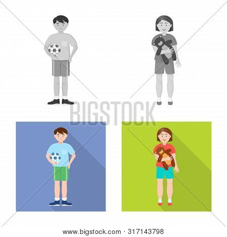 Vector Design Of Character And Avatar Icon. Set Of Character And Portrait Vector Icon For Stock.