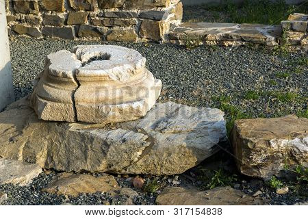 Stara Zagora, Bulgaria - August 5, 2018:  Ruins Of Ancient Roman City Of Augusta Traiana In The Cent