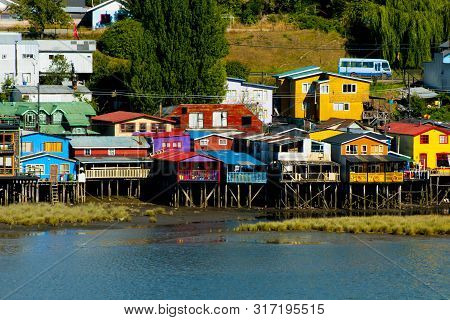 Colorful Palafito Houses - Castro - Chile