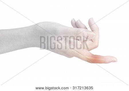 Finger Nerve Pain White Background Finger Injury