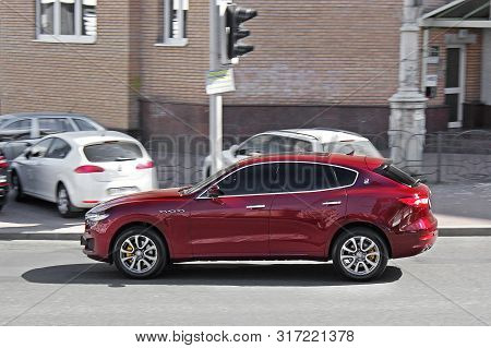 Kiev, Ukraine. June 10, 2017. Maserati Levante. Off-road Car Maserati. In Motion
