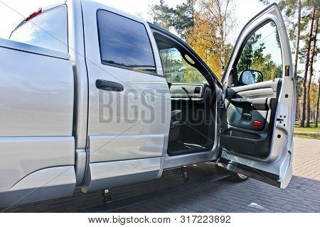 Kiev, Ukraine; August 23, 2014. Dodge Ram Srt-10 Close Up