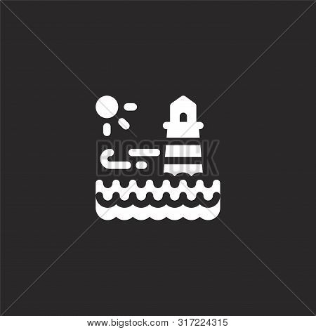 Lighthouse Icon. Lighthouse Icon Vector Flat Illustration For Graphic And Web Design Isolated On Bla