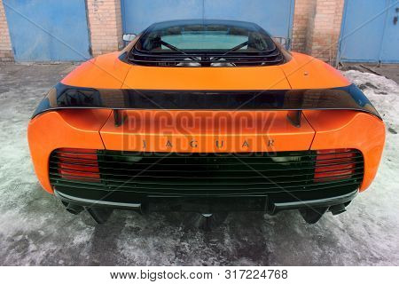 January 3, 2013; Kiev, Ukraine. Jaguar Xj220 (1991). Hypercar. Winter. Cold
