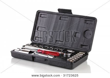 Tool kit isolata on white