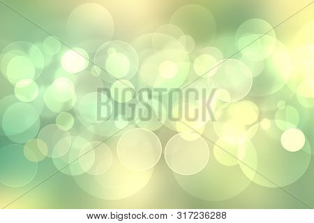 Abstract Yellow White And Light Green Delicate Elegant Beautiful Blurred Background. Fresh Modern Li