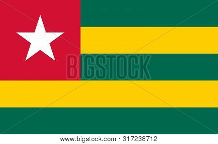 Vector Flag Of Togo. Eps 10 Vector Illustration. Lome
