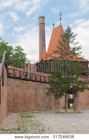 A Fragment Of The Defensive Walls With A Tower Built Around 1285 Using The Opus Emplectum Technique.