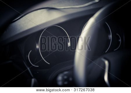 Close Up Shot With The Speedometer Of A Car.