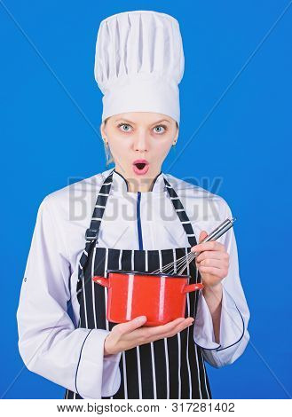 Start Slowly Whisking Or Beating Cream. Use Hand Whisk. Kitchen Utensils Concept. Best Whipping Tech