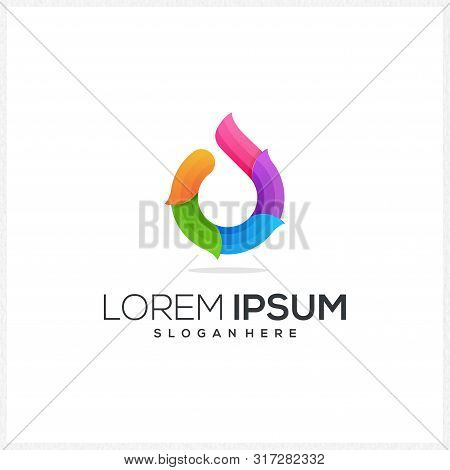 Oil Icon Logo Energy Natural Colorful Busisness Company