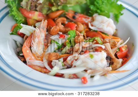 Shrimp Salad Or Spicy Salad, Thai Food