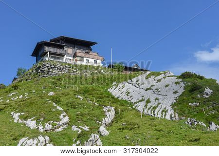 Mountain Village Of Melchsee-frutt In The Swiss Alps