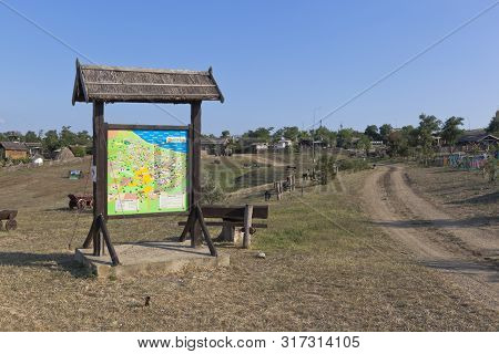 Taman, Temryuk District, Krasnodar Region, Russia - July 17, 2019: Layout Of The Territory On The St