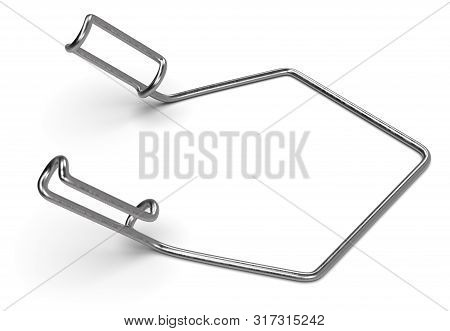 Wire Retractor Isolated On White. 3d Rendering