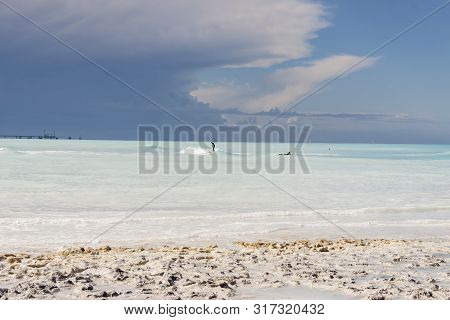 Surfers - Rosignano (near Vada), White Beach In Italy, Toscany.