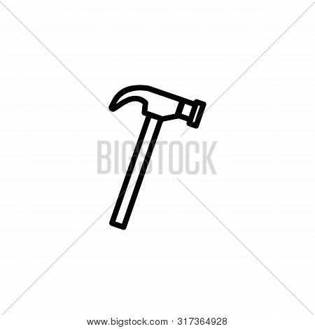 Hammer Vector Line Icon. Craft, Repair, Instrument. Craft Concept. Vector Illustration Can Be Used F