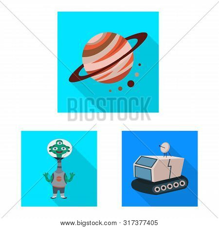 Vector Design Of Science And Cosmic Logo. Set Of Science And Technology Stock Symbol For Web.