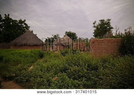 Panoramic View To Bkonni Village Of Hausa People Near Tahoua, Niger