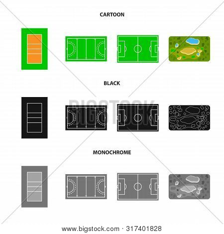 Vector Design Of Scheme And Construction Logo. Collection Of Scheme And Bullring Stock Vector Illust