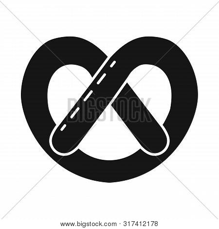 Vector Design Of Pretzel And Food Symbol. Collection Of Pretzel And Soft Vector Icon For Stock.
