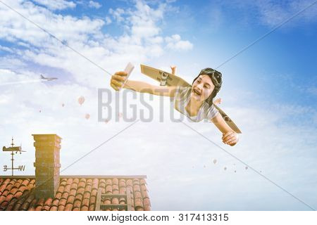 Fly with self-made plane wing