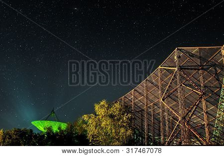 Space Picture - A Plate Of The Station Of Exploration Of An Ionosphere Against The Background Of The