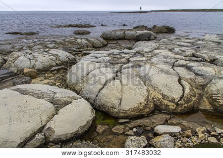 Ancient Thrombolite Formations Along Newfoundland Seacoast At Flowers Cove