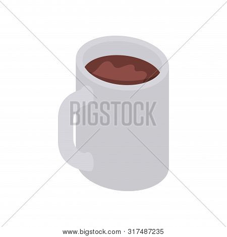 Cup Of Coffee With White Background Vector Illustration Design